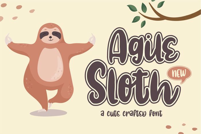 Agile Sloth Font poster