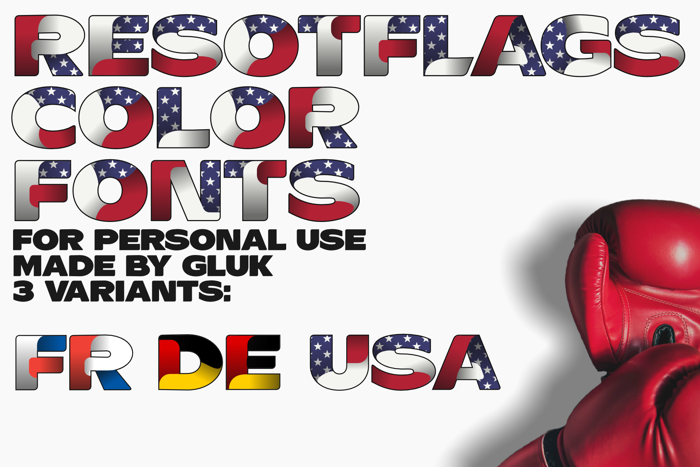 ResotFlags Font poster