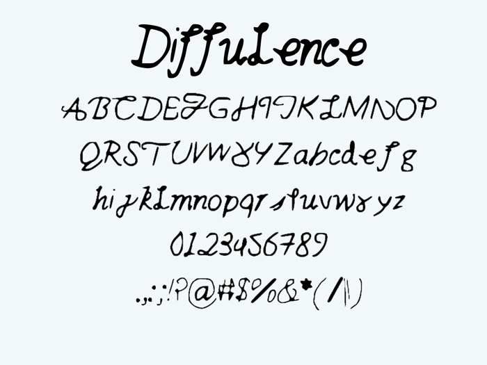 diffulence Font poster