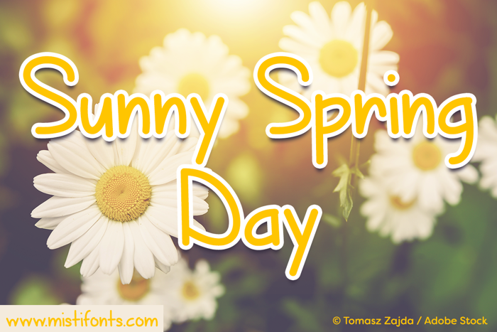 Sunny Spring Day Font poster
