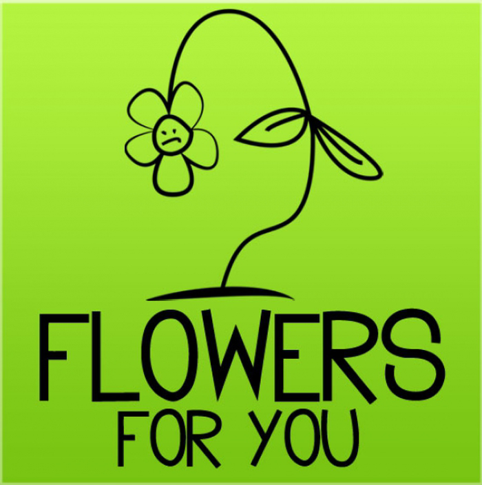 Flowers for you Font poster