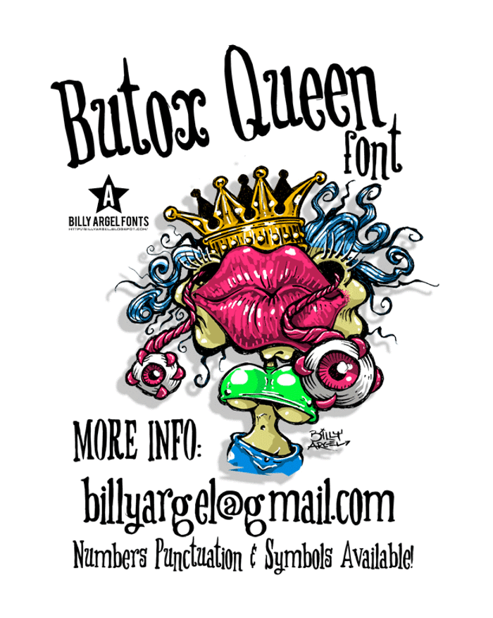 BUTOX QUEEN Font poster