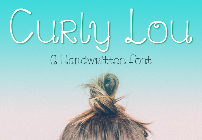 CurlyLou Font poster