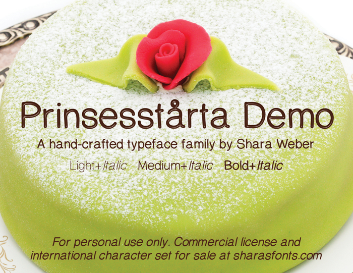 Prinsesstårta Font poster
