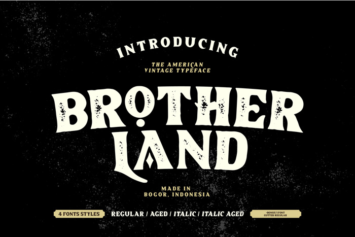 Brotherland Font poster