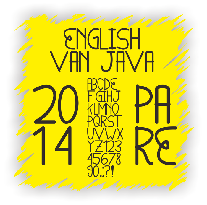 English van Java Font poster