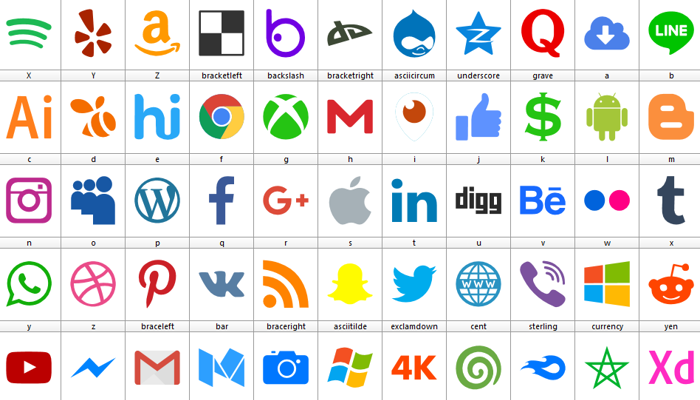 Icons Color 128 Font poster