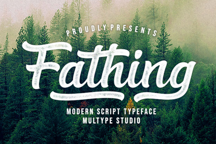 Fathing Font poster