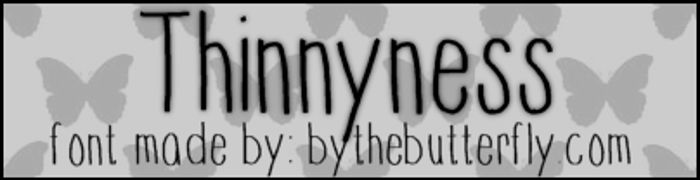 Thinnyness Font poster