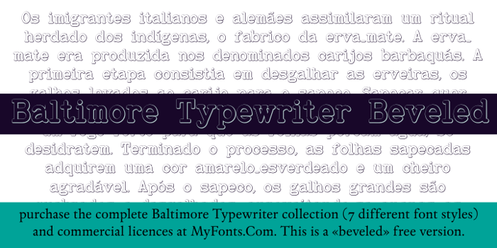 Baltimore Typewriter Bold Beveled poster