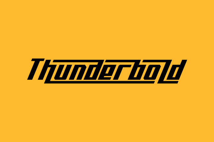 Thunderbold Font poster