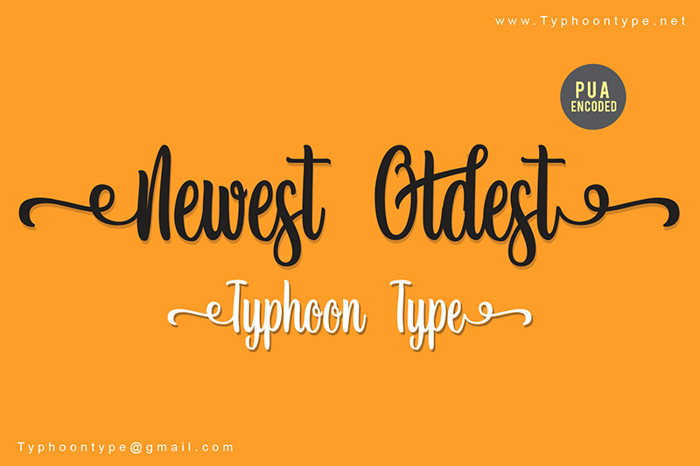 Newest Oldest Font poster