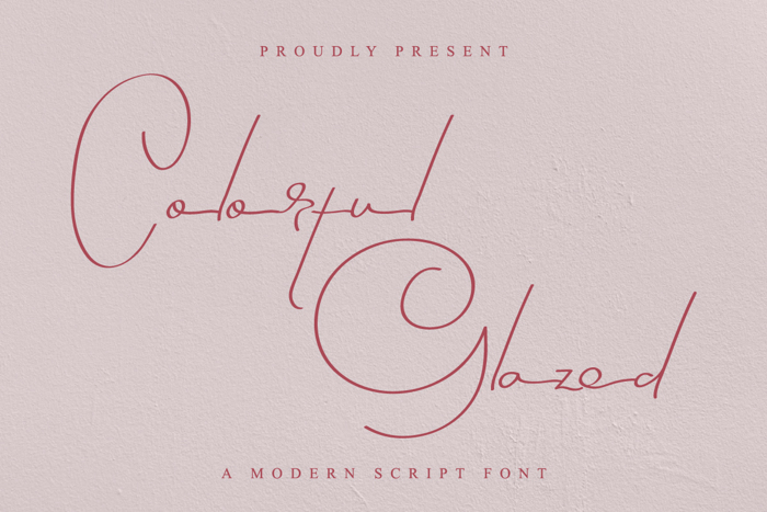 Colorful Glazed Font poster