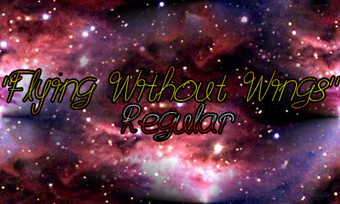 Flying Without Wings Font poster