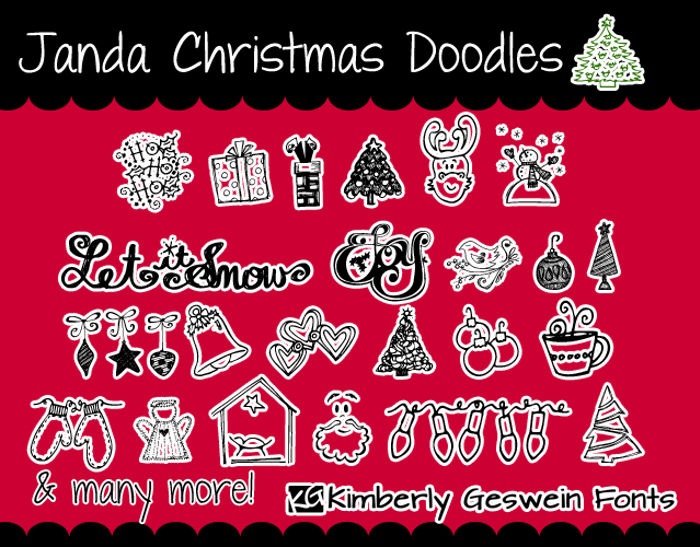 Janda Christmas Doodles Font poster