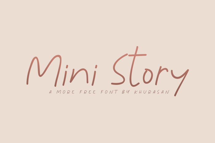 Mini Story Font poster