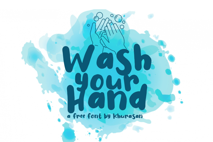 Wash Your Hand Font poster