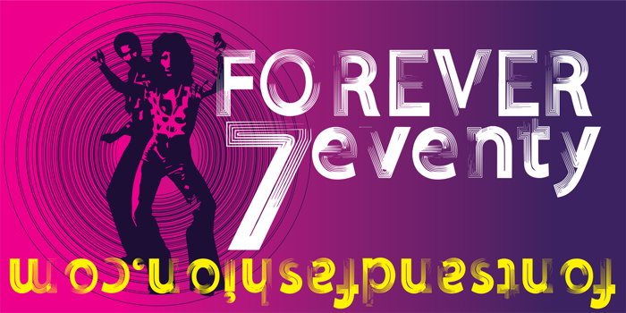 FOREVER 7entin demo Font poster