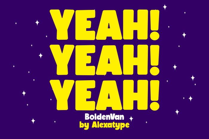 BoldenVan Font poster