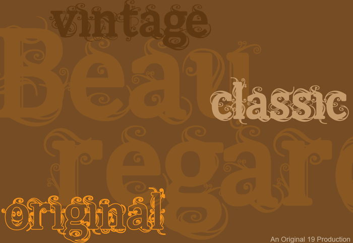 Beauregard Font poster