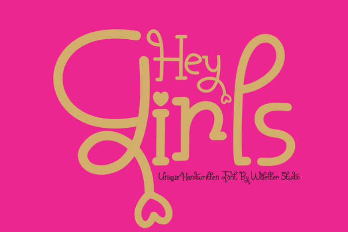 Hey Girls Font poster