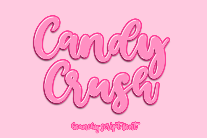 Candy Crush Font poster