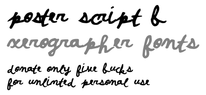 PosterScriptB Font poster