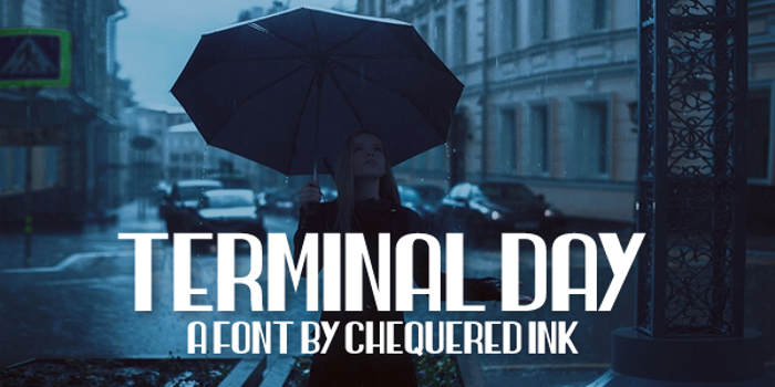 Terminal Day Font poster