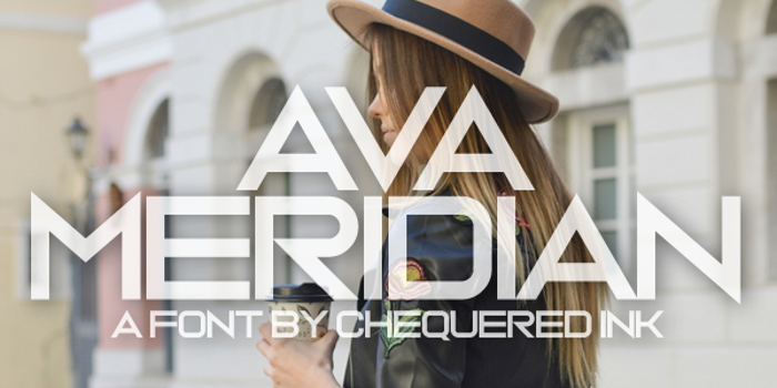 Ava Meridian Font poster