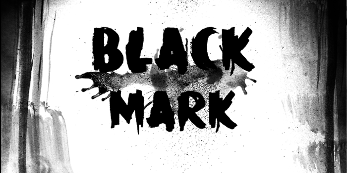 DK Black Mark Font poster