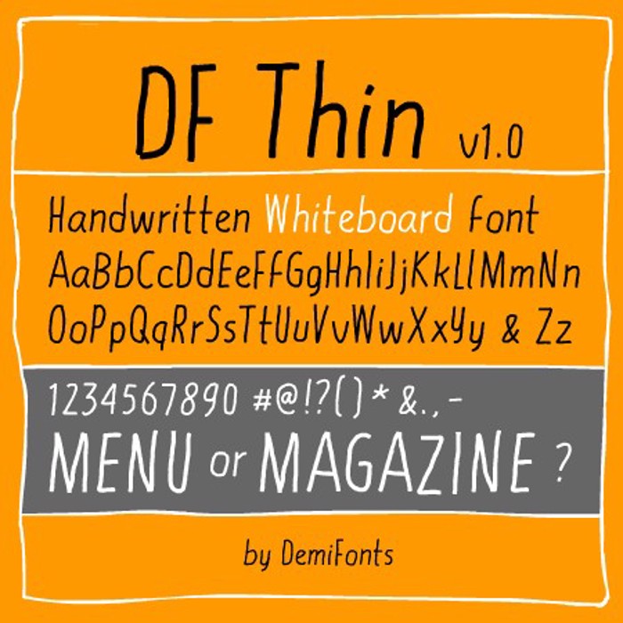 DF Thin Font poster
