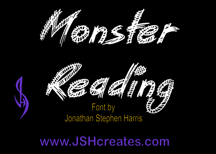 Monster Reading Font poster