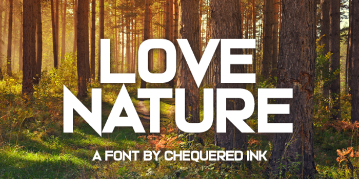 Love Nature Font poster