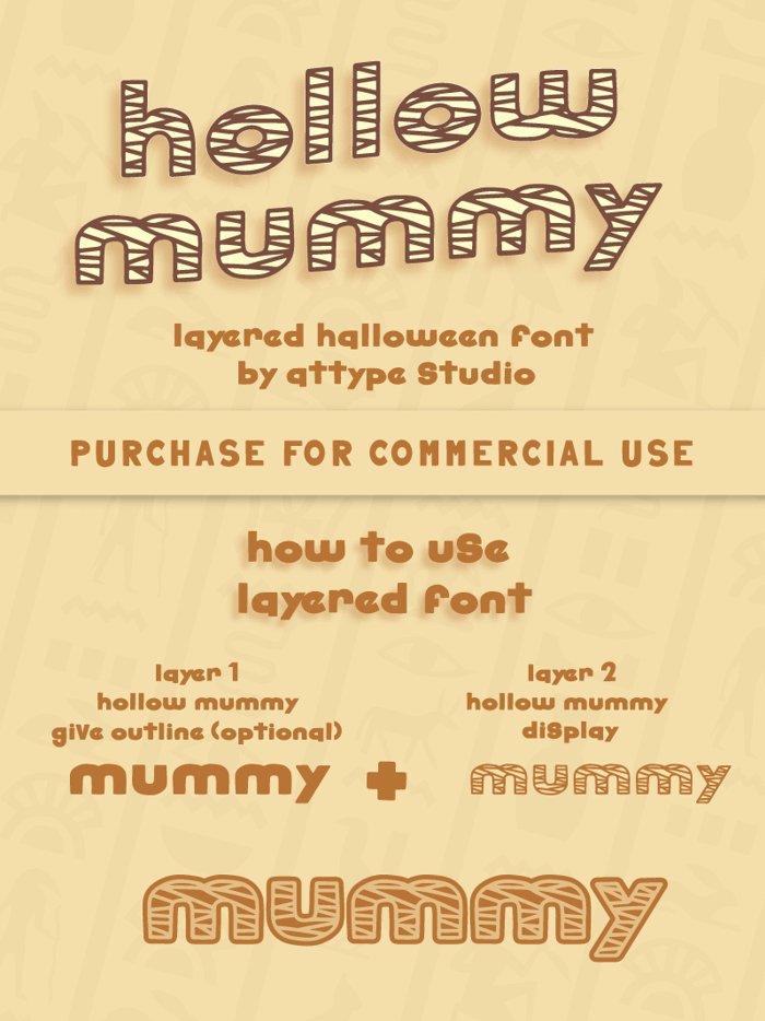 hollow mummy Font poster