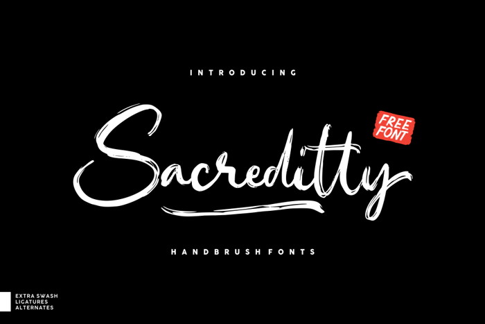 Sacreditty Font poster