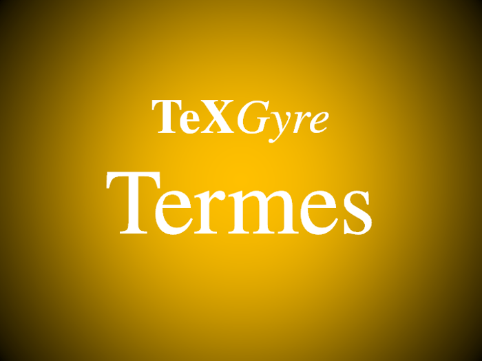 TeXGyreTermes Font poster