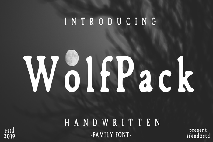Wolfpack Font poster