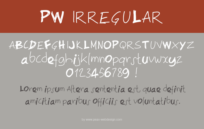 PWIrregular Font