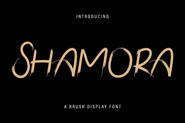 Shamora Font poster