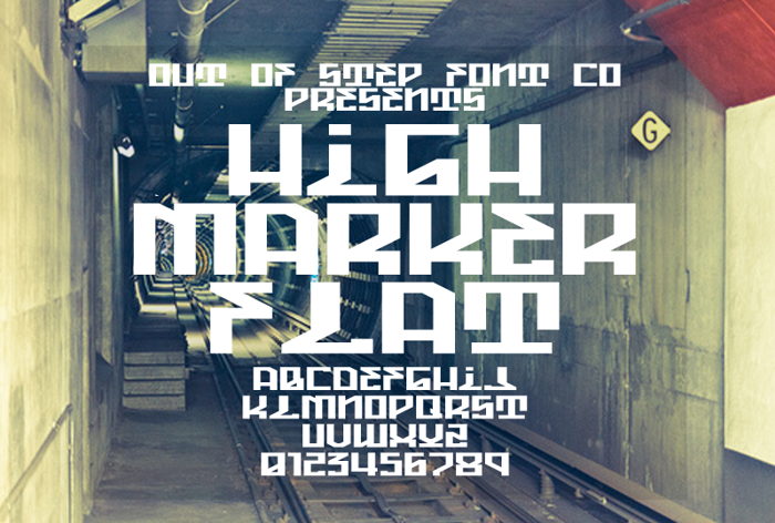 High Marker Flat Font poster