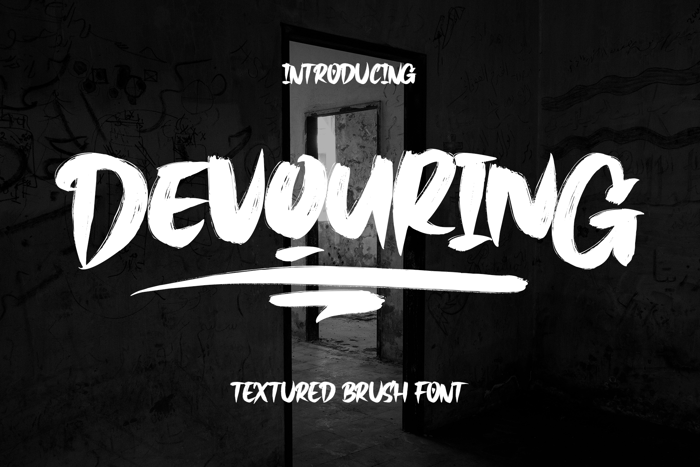 Devouring Font poster