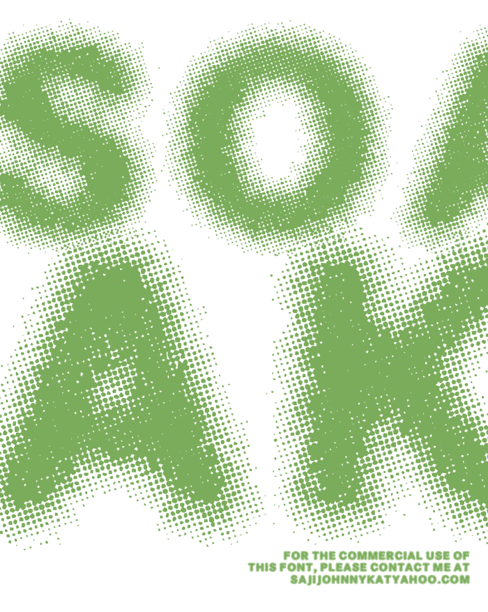 SOAK Font poster