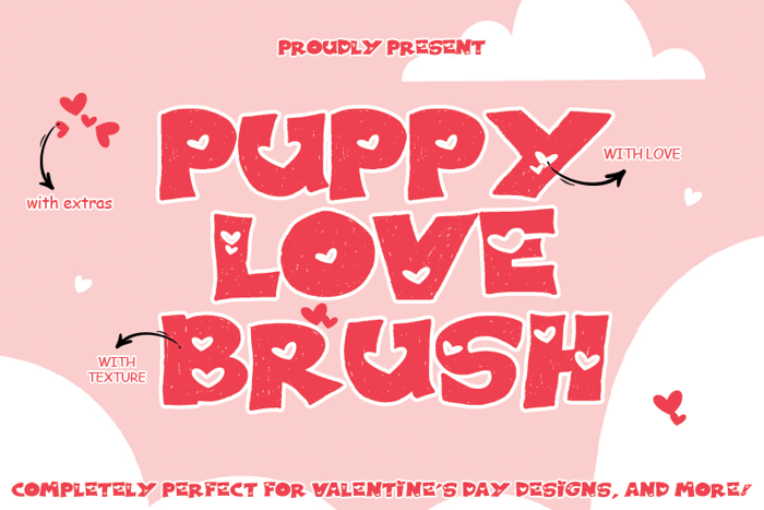 PUPPY LOVE BRUSH Font poster