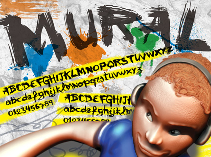VTKS mural Font poster