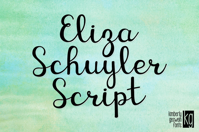 KG Eliza Schuyler Script Font poster