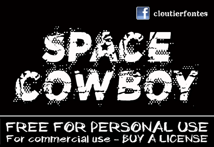 CF Space Cowboy Font poster