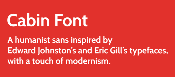 Cabin Font poster