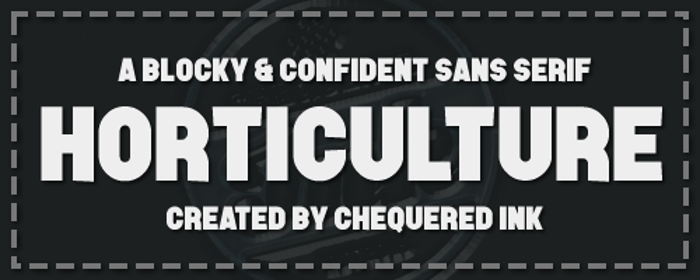 Horticulture Font poster