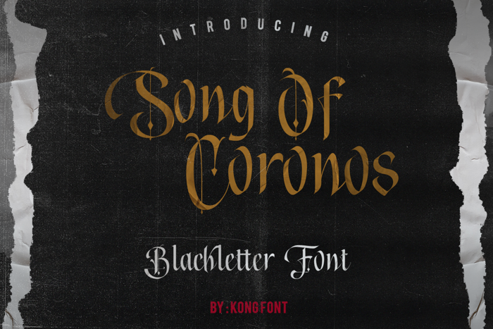 Song of coronos Font poster