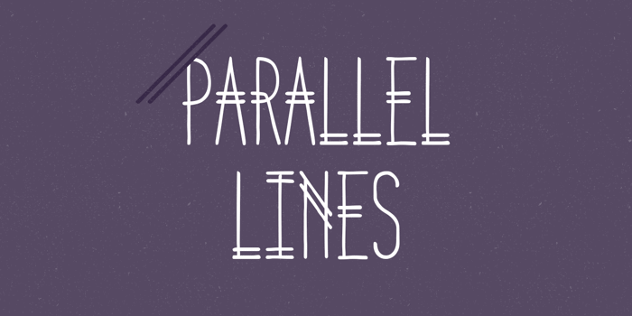 Parallel Lines Font poster